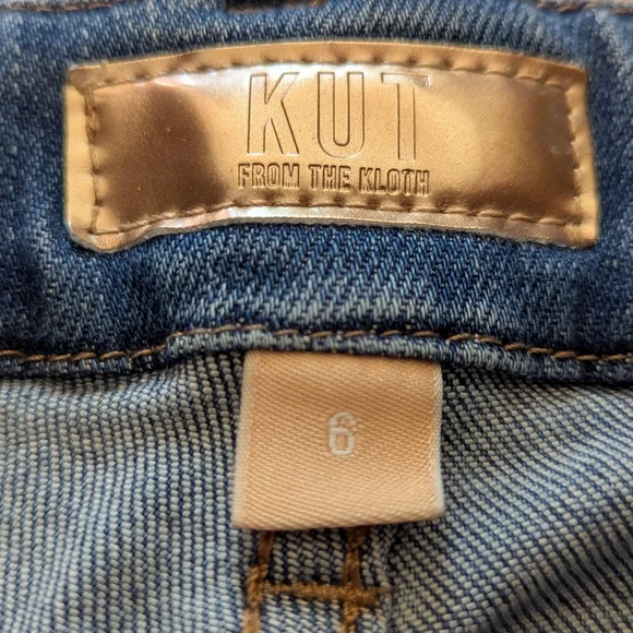 Kut From The Cloth Meg Fab Ab Mid Rise Wide Leg Jeans Women's Size 6 Stretch - Picture 8 of 16